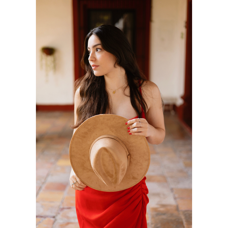 San Cristobal is the classic Indiana Style Hat, photo taken in Parras, Coahuila, Mexico. 