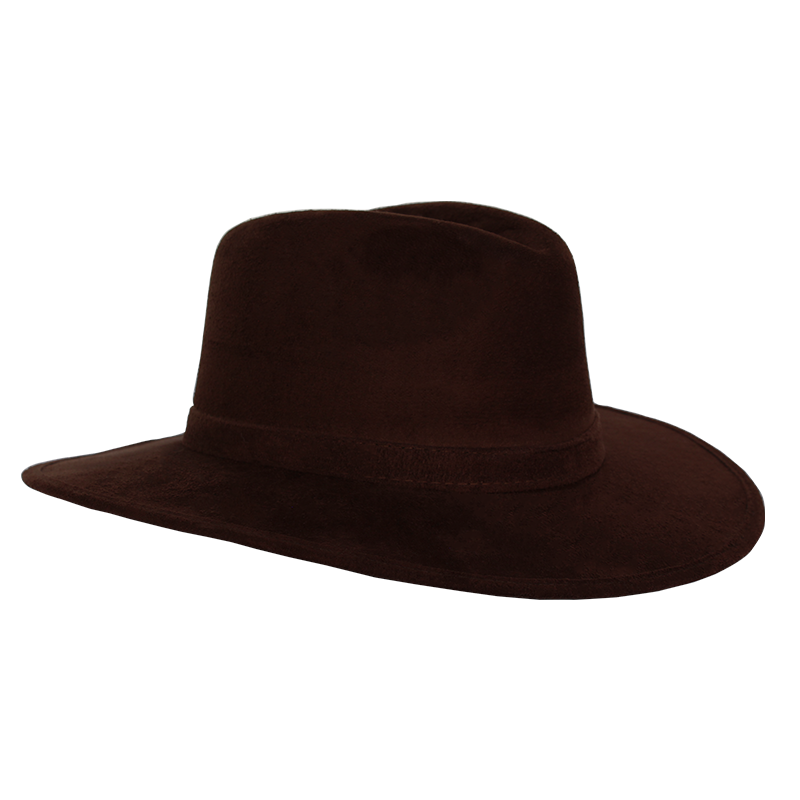 Classic Indiana style hat in color brown.